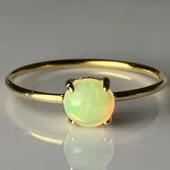 Opal ring SV925 GP #49 オパール リング ゴールド 9号