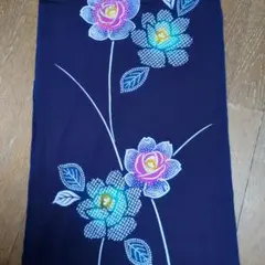 本日まで2300円　浴衣反物　バラ　リメイク用