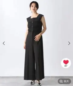 JEANASIS チュールドッキングオールインワン　ブラック　70%OFF