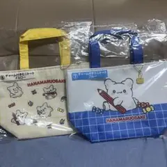 匿名発送★サンリオ当たりくじ☆はなまるおばけチャーム付きミニトートブルーイエロー