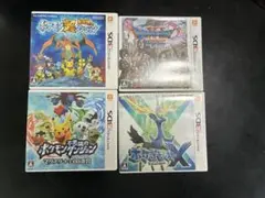 美品3DSソフト4本　ポケモンX、ポケモン不思議のダンジョン2種、ドラクエXI