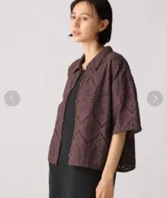 新品　apart by lowrys CソウレースレギュラーシャツSS　ブラウン