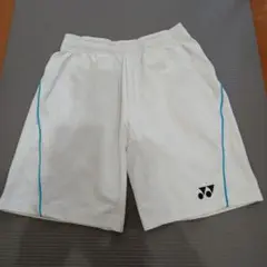 ヨネックス ホワイトパンツ サイド青ライン