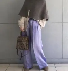 ♪新品★FRAY I.D フレイアイディー サテンイージードロストパンツ