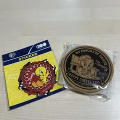 【未使用】タリーズコラボTweety ステッカー & コースター セット