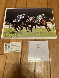 イクイノックス　2022日本ダービー　ルメール直筆サイン　馬券ホルダー　馬券　鬣 Yahoo!オークション -「イクイノックス サイン」の落札相場