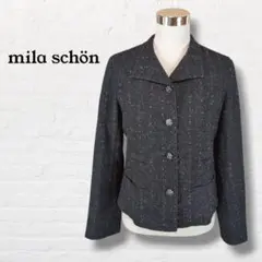 ミラショーン☆アンゴラ カシミヤ混 ジャケット【40】グレー