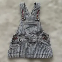 ヒッコリー柄 オーバーオール 80cm