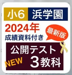 最新版　浜学園　公開テスト　小6　2024年度　3教科　成績資料付き