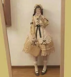夏の秋冬ゴスロリワンピース ドレス ロリータファッション コスプレ