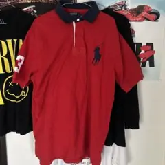 Polo by Ralph Lauren 赤 ポロシャツ XL 90s