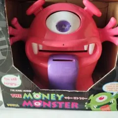 THE MONEY MONSTER 貯金箱　マネーモンスター　ピンク色【中古】
