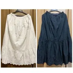 HusHusH しまむら ロングスカート 綿100% Mサイズ まとめ売り