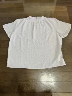 ロペピクニック ドット柄 半袖シアーブラウス