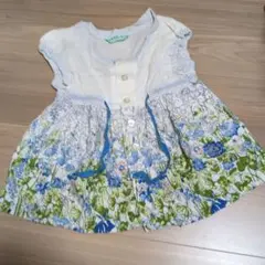 hakkakids 花柄 クローバー柄　シャツ 100cm