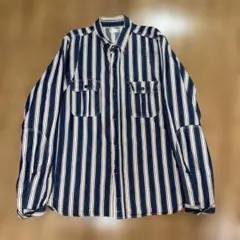 The real mccoy’s ストライプ長袖ネルシャツ