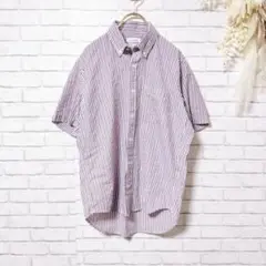 【美品】CLOSSHI クロッシー 半袖シャツ COOLMAX ストライプ M