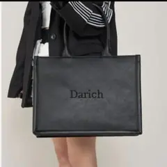 ダーリッチ ロゴレザートートバッグ BLK