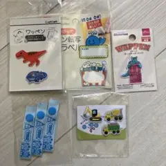 恐竜と車のワッペンセット