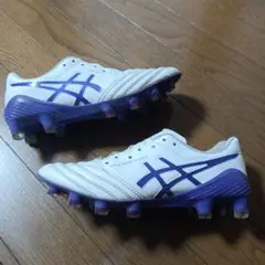 asics サッカーシューズ dsライトXフライ5ホワイト/パープル24センチ