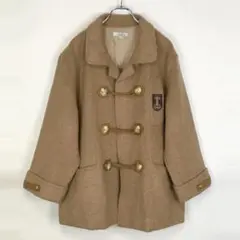 Leilian レリアン アルパカ混 メルトンウール ダッフルコート ピーコート