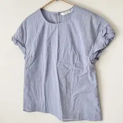 美品♡Ray BEAMS レイ ビームス 半袖 ブラウス シャツ ブルー 紫