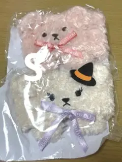 タリーズコーヒー　スリーブ　ピンク　白　2個セット　ベアフル