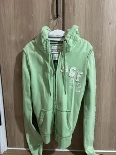 A&F ダブルジップパーカー ライトグリーン