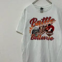 ハーレーダビッドソン Tシャツ 文字 ウィング GILDAN 古着