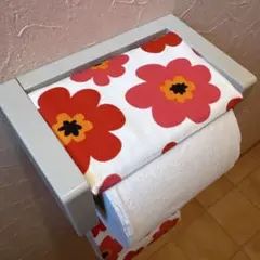 3137【2点100円、3点200円引き】花柄トイレットペーパーカバー