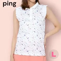 新品タグ付き ping ノースリーブシャツ レディースゴルフウェア Lサイズ