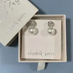 elizabeth bower パールクリスタルイヤリング