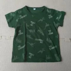 恐竜柄グリーンTシャツ 90cm
