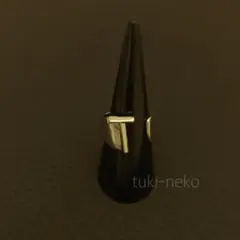 ❤T❤シルバー イニシャル アルファベット フリーリング 男女兼用 ユニセックス