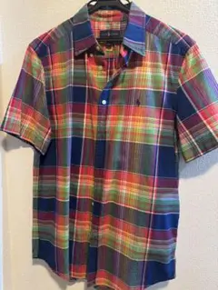ラルフローレン　マドラスチェックシャツ　XL(18-20)