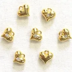 【パーツ】国産キャストチャーム ハート/7ヶ【ハンドメイド】【アクセサリー】