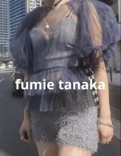 fumie tanaka plain line cami グレー