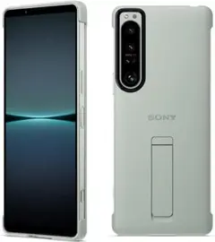 Xperia 1 IV Style Cover with Stand グレー純正