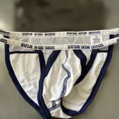 送料無料貴重GOOD MEN WEAR Sサイズ 下着 ホワイト/ネイビー
