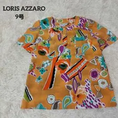 LORIS AZZARO ロリスアザロ 総柄 半袖シャツ 肩パット 派手 9号