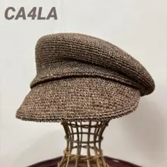 ●極美品● CA4LA 日本製 ブラウン系 ラフィアキャスケット