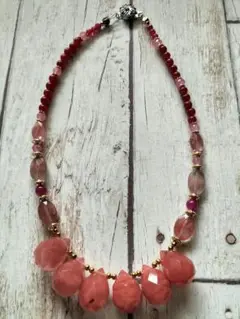 VINTAGE ヴィンテージ 雫石 ネックレス ナバホ 赤 メキシカンジュエリー