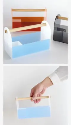 ウニコ購入　ACRYLIC TOOL BOX　ライトブルー　amabro
