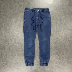 ビューティー&ユース ジョガーデニムパンツ スキニーシルエット インディゴ M