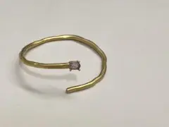 バングル 真鍮 アメジスト