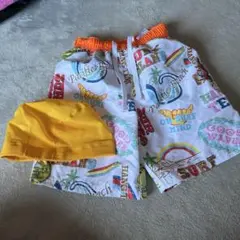 男の子 120cm 水着とキャップセット 水泳 スイミング