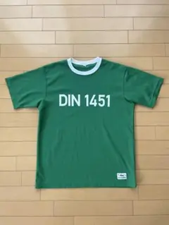 OLD UNIQLO DIN1451ポリエステルTシャツ　メンズ　Lサイズ　緑