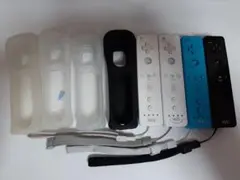 【動作OK】wiiリモコン 4個 青白黒 シリコンカバー 早い者勝ち