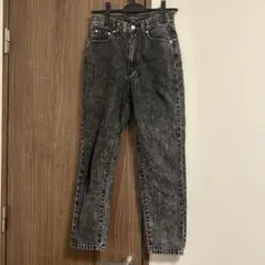 PAGE BOYハイウエスト デニム　ウォッシュ加工