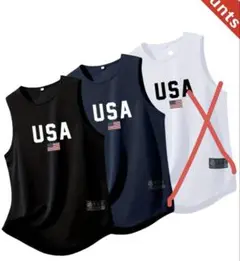 USA タンクトップ 黒or紺色